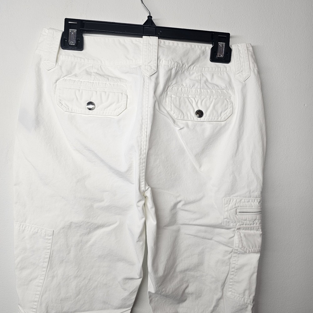 LRL Lauren Ralph Lauren Cargo Pants Womens Size 8P 8 Petite White Pockets EUC - Picture 4 of 10